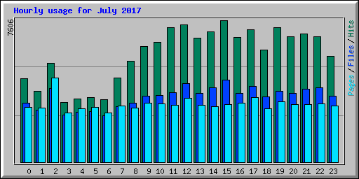 Hourly usage for July 2017