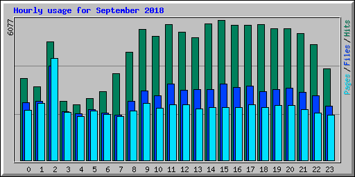 Hourly usage for September 2018